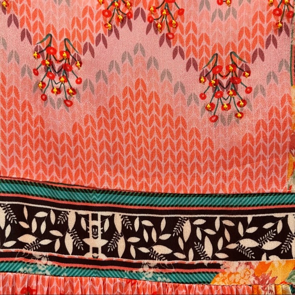 Anthropologie Bhanuni by Jyoti Pink Floral Maxi Dress - Picture 15 of 16